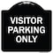 Signmission Parking Reserved Visitor Parking Heavy-Gauge Aluminum Architectural Sign, 18" x 18", BW-1818-23376 A-DES-BW-1818-23376 - alternate 1